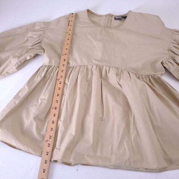 Tuckernuck Pomander Place Camilla Beige Puff Sleeve Shirt XS - Picture 5 of 7